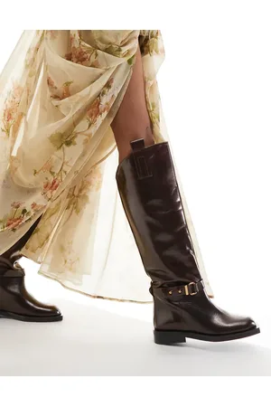 ASOS ASOS EDITION premium leather over the knee riding boots in