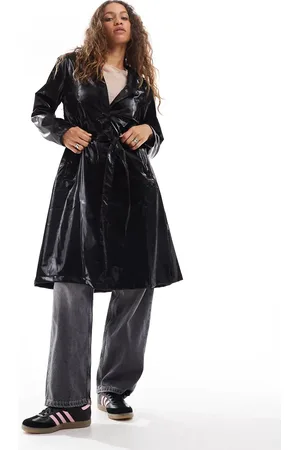 Rains 12040 A-Line waterproof long jacket in shiny