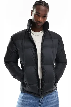 Kickers Unisex contrast puffer jacket with toggles and branding