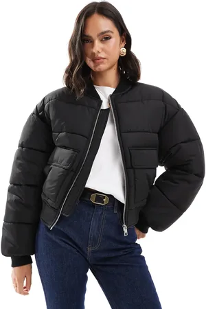 Miss Selfridge Puffer bomber jacket in