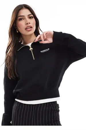 Barbour Alani logo quarter zip sweatshirt in exclusive to asos