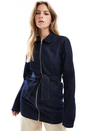 ASOS Denim belted jacket in indigo