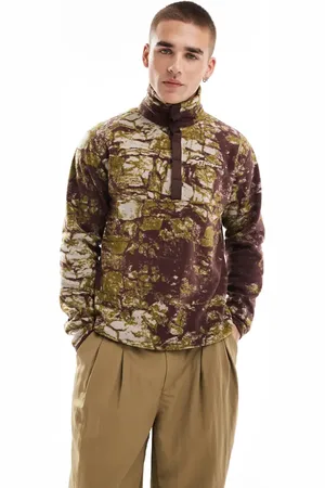 Berghaus Felltop Snap Pullover in brown and green