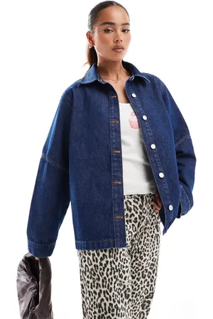 ASOS Denim cinch jacket in mid