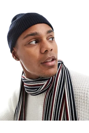 Tommy Hilfiger Beanie and stripey scarf gift set in navy