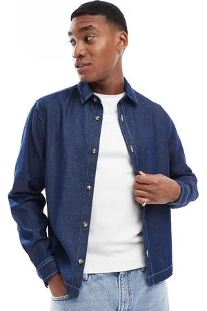 ASOS Boxy denim overshirt in