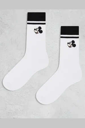ASOS 2 pack Mickey Mouse socks with black stripes in
