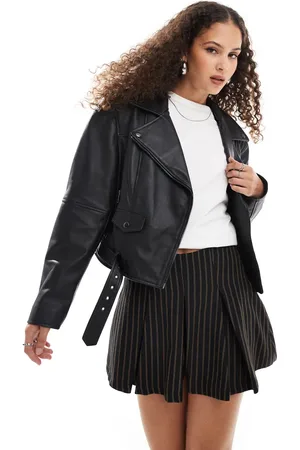 Urban Code Classic leather biker jacket in