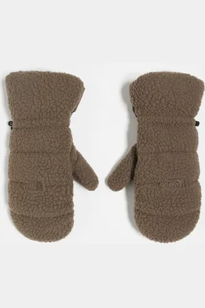 The North Face Cragmont borg logo mittens in