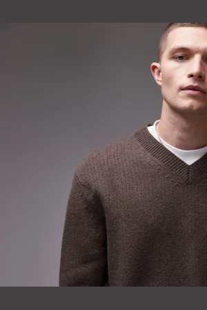 ARKET Knitted v-neck rib jumper in