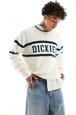Dickies Melvern knitted sweater in ecru and - exclusive to asos