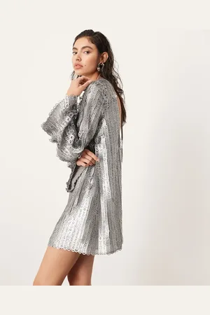 ASOS Embellished ring sequin mini dress with scoop back in