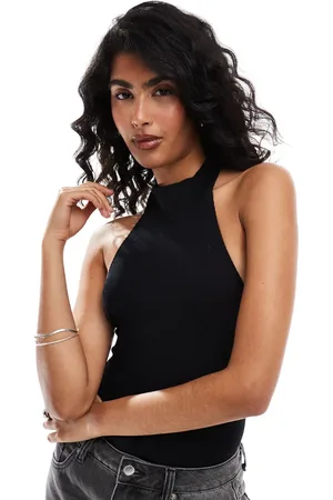 ONLY Seamless ribbed halterneck body in