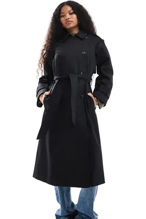 ASOS ASOS DESIGN Petite longline trench coat in