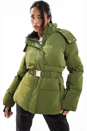 South Beach Shiny ski padded jacket in khaki