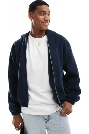 ASOS Wool look bomber jacket with hood in