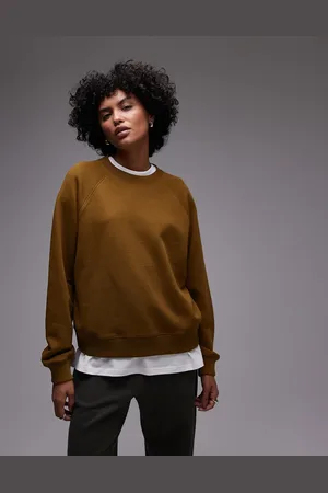ARKET Soft terry sweatshirt in dark khaki