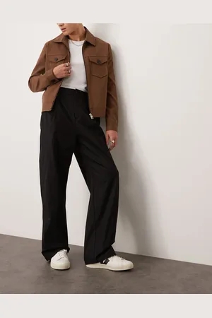 Calvin Klein Sateen stretch wide leg trouser in