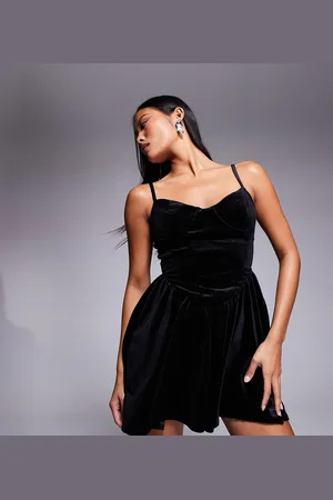 Jaded Rose Drop waist mini dress in velvet