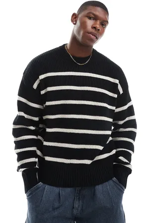 Bershka Striped knitted jumper in