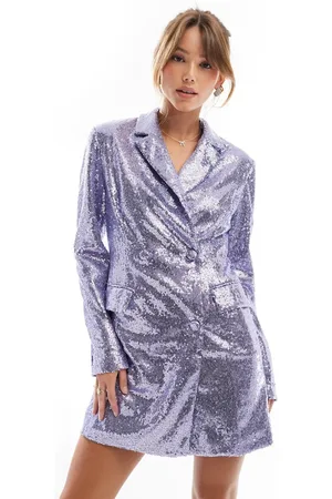 Glamorous Blazer mini-dress in lilac sequin
