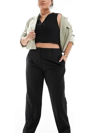 ASOS Curve tailored slim straight trousers in