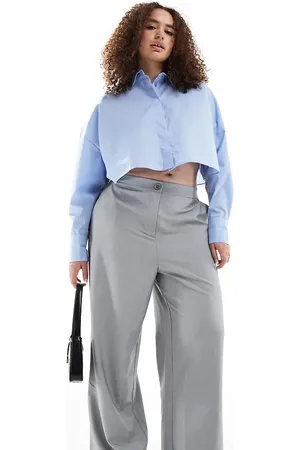 ASOS ASOS DESIGN Curve tailored relaxed straight leg trousers in