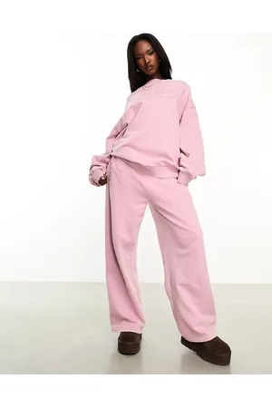 ASOS Weekend Collective co-ord wide leg jogger with logo in washed