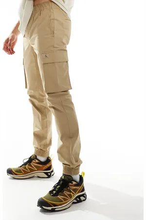 Calvin Klein Slim cargo trousers in beige