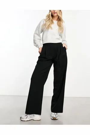 ASOS Hourglass tailored wide leg trousers with pleat detail in