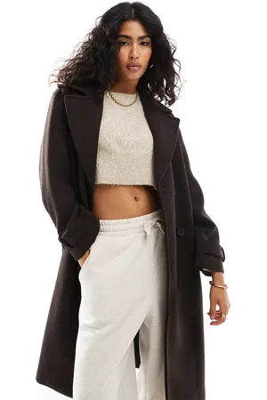 Bershka Wool trench coat in