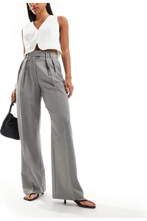ASOS Tailored wide leg trousers with pleat detail in