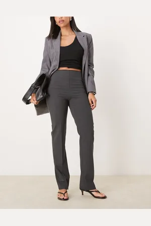 ASOS Tailored skinny trousers with lace waist detail in charcoal