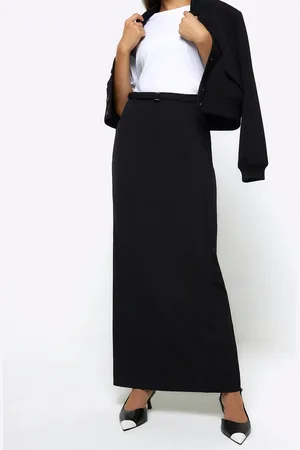 River Island A-line pencil maxi skirt in