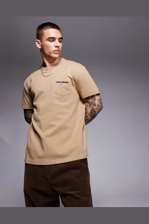 Ralph Lauren Sports Capsule pocket logo t-shirt in tan