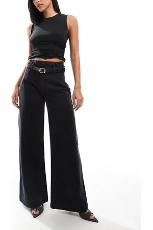 ASOS Wide leg jean with belt in