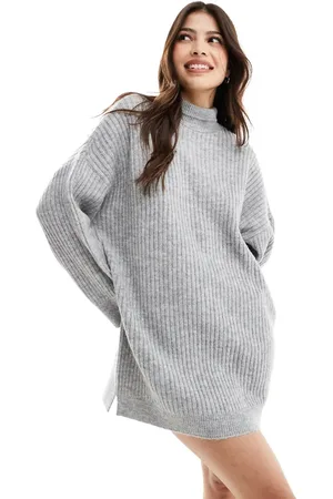 ASOS High neck knitted mini dress in