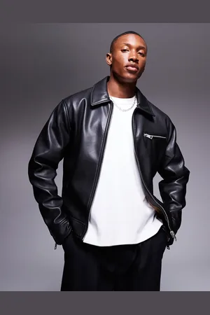 River Island Zip PU jacket in