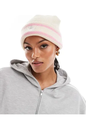 adidas 70s beanie in beige and pink
