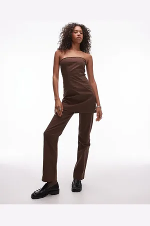 Résumé Resume Y2K bandeau slim fit trousers in bengaline with logo co-ord