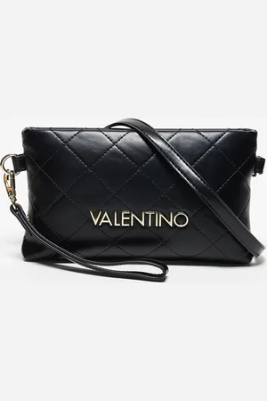 VALENTINO Valentino nur re small quilted clutch bag with wristlet strap in
