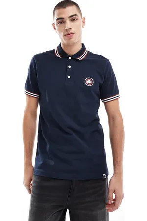 Pretty Green Live forever engineered striped polo in