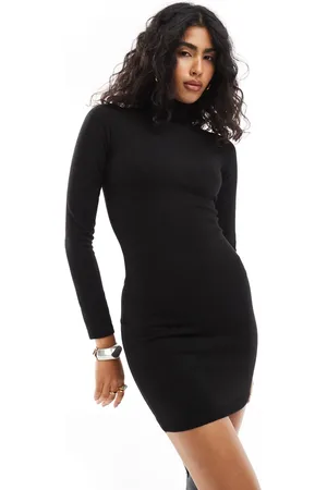 Bershka Knitted high neck dress in