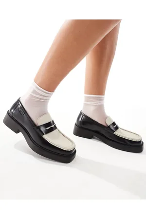 WALK LONDON Taylor saddle loafer in /off white