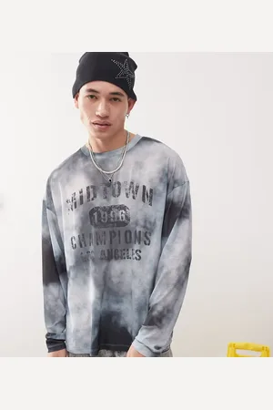 COLLUSION Long sleeve skater mesh with all over print and graphic