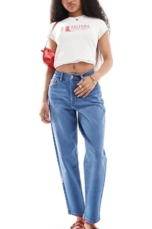 Miss Selfridge Mom jean in mid wash