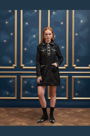Sister Jane Sequin tweed mini dress with pockets in