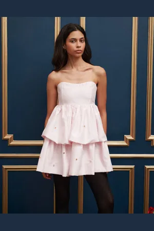 Sister Jane Dream jewel embellished puffball mini dress in powder