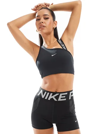 Nike Nike Pro Training asymetric medium support sports bra in