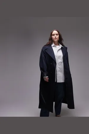 MANGO Curve trench coat in